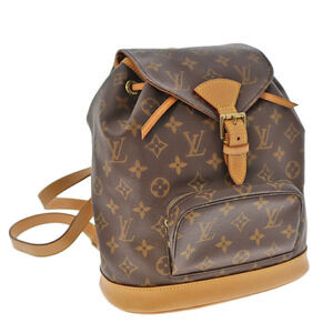 LOUIS VUITTON Montsouris Monogram Canvas Backpack Rucksack Daypack Brown LV Bag